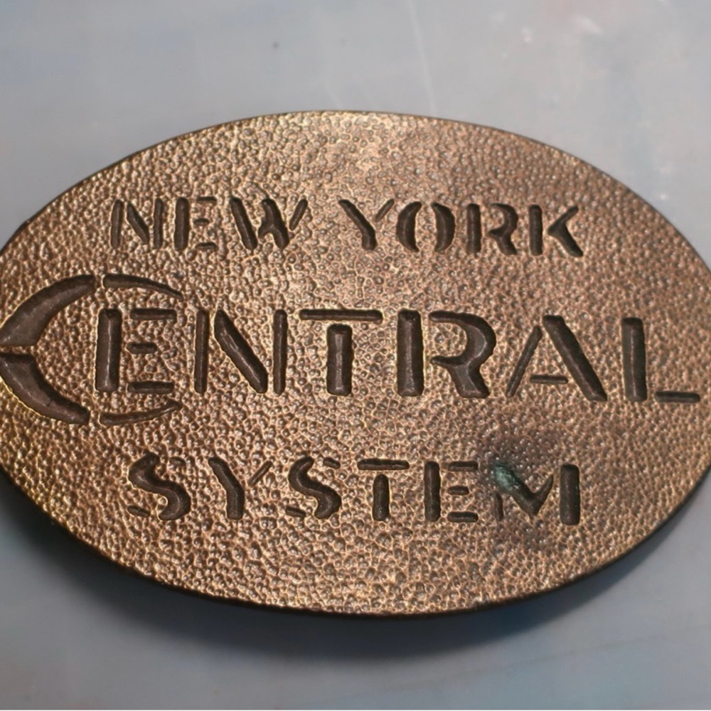 Antique 3” Belt Buckle 1976 New York Central System Railroad Uniform